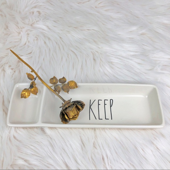 Rae Dunn "KEEP" Trinket Desk Office Tray NEW - Picture 3 of 5